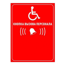 Табличка  Вызов персонала 